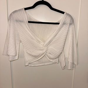 White crop top